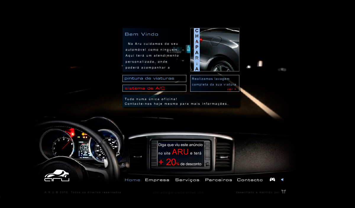 ARU Reparações Website 2010 Flash